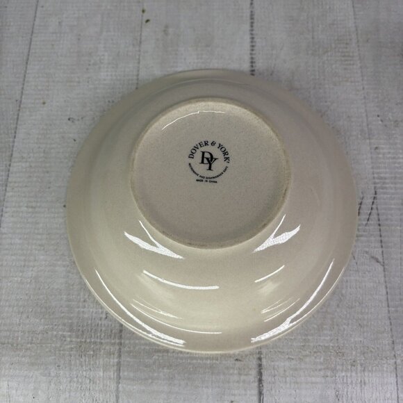 Dover & York RINGS SWIRL Circles Rust Red Stoneware Cereal Soup Bowls Set of 4 - Picture 3 of 16